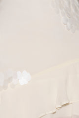 Aaliyah Sequin & Chiffon Mini Dress - Ivory