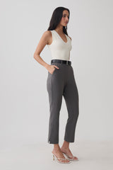 Jaimen Crepe Pants - Charcoal
