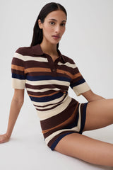 Philly Stripe Knit Short - Navy/Neutral