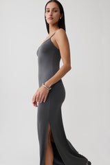 Erve Peached Jersey Maxi Dress - Charcoal