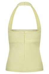 Amelita Suiting Halter Top - Pale Lemon