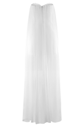 Bettany Chiffon Strapless Maxi Dress - White