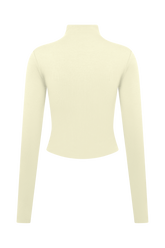 Ember Modal Long Sleeve High Neck Top - Ivory
