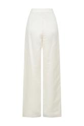 Ada Satin Straight Leg Pant - Ivory
