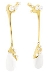 Adelaide Pearl Drop Earrings - Gold