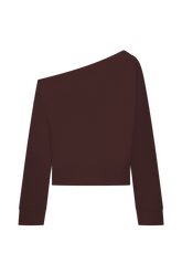 Aiden Slouchy Crew Jumper - Chocolate