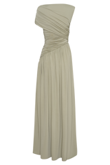 Ayeshya Slinky Asymmetric Maxi Dress - Sage