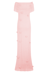 Brynn Orchid Knit Maxi Dress - Pastel Pink