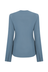 Christel Suiting Fitted Blazer - Ocean Blue