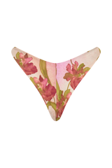 Clover Brazilian Bikini Bottom - Camellia Flower Print
