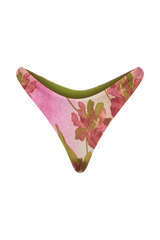 Clover Brazilian Bikini Bottom - Camellia Flower Print