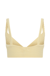 Coleene Pointelle Knit Top - Lemon