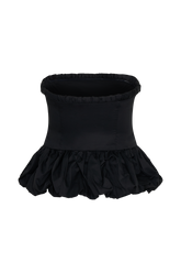 Cora Ruched Strapless Top - Black