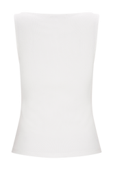 Coraline Panelled Sleeveless Top - White