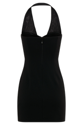 Cressida Crepe Halter Mini Dress - Black