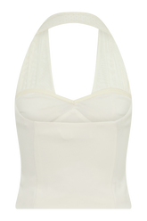 Cressida Crepe Halter Top - Ivory