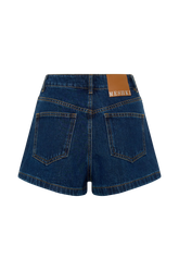 Dan Diamante Denim Shorts - Midnight Blue