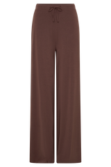 Dewi Wide Leg Modal Pants - Chocolate