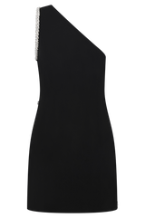 Eleonora Diamante Trim Mini Dress - Black