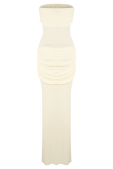 Elora Strapless Knit Maxi Dress - Ivory