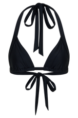 Fern Triangle Bikini Top - Black