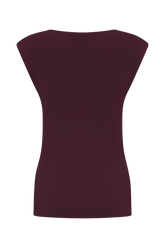 Francisca Cowl Neck Knit Top - Merlot