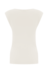 Francisca Cowl Neck Knit Top - White
