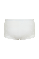 Frost Mini Bikini Shorts - White Textured Fabric