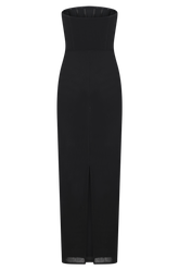 Gemma Strapless Mesh Maxi Dress - Black