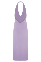 Genie Slinky Halter Midi Dress - Lilac