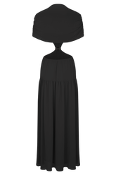 Georgina Chiffon Midi Dress - Black