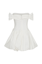 Giovanna Off Shoulder Mini Dress - White