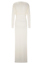 Hayden Long Sleeve Plunge Maxi Dress - Ivory