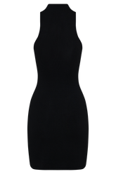 Hector Halter Neck Knit Mini Dress - Black