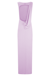 Henley Slinky Drape Maxi Dress - Baby Pink