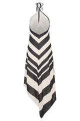 Hope Halter Midi Dress - Black/White