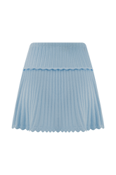 Indy Pointelle Knit Mini Skirt - Cornflower Blue