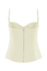 Jaime Spaghetti Strap Suiting Top - Ivory
