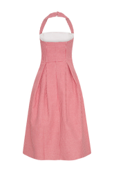 Juana Halter Midi Dress - Red Gingham