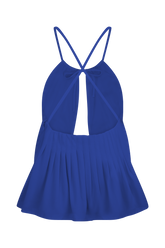 Korra Chiffon Halter Top - Cobalt Blue