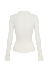 Lawson Wrap Knit Long Sleeve Top - White