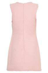 Lea Tweed Sleeveless Mini Dress - Baby Pink