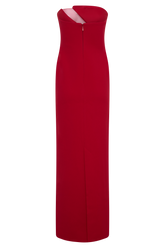 Lianne Strapless Maxi Dress - Red