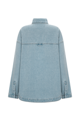 Lioda Oversized Denim Shirt - 80'S Blue
