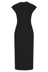 Lorena Cotton Midi Dress - Black