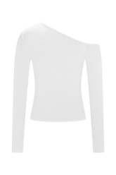 Maelle Off Shoulder Long Sleeve Top - Ivory