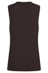 Malani Knit Top With Hardware - Chocolate