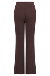 Malani Wide Leg Knit Pants - Chocolate