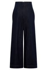 Maral High Waisted Dart Jeans - Washed Indigo Blue