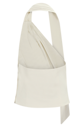 Marina Halter Top With Hardware - Ivory